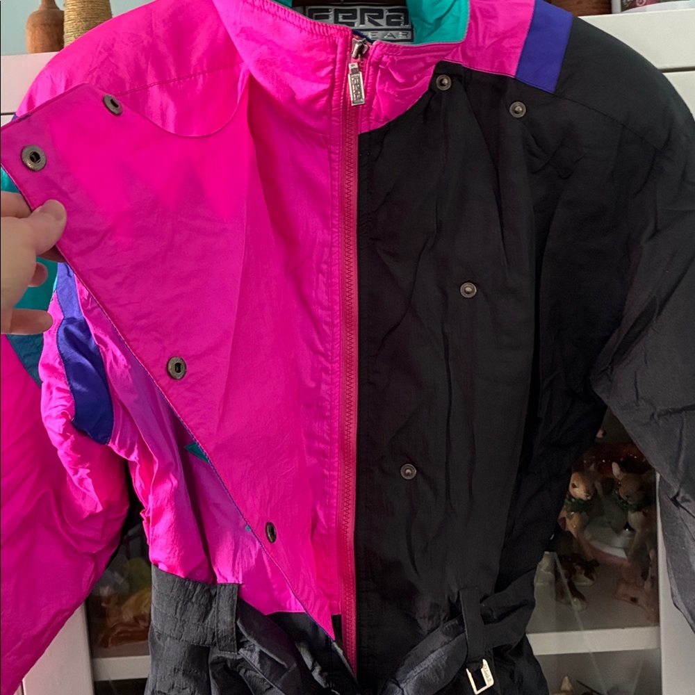 FERA Skiwear sz 10 Vintage Colorful Retro Ski Suit euc Jumpsuit 80’s - Picture 11 of 12